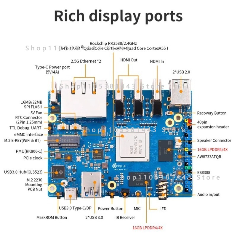 Orange Pi 5 Plus 32gb R-am Sin - Orange Pi 5 Plus 32Gb review and price